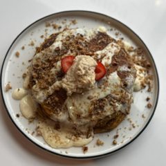 Coconut Cream Pie Pancakes